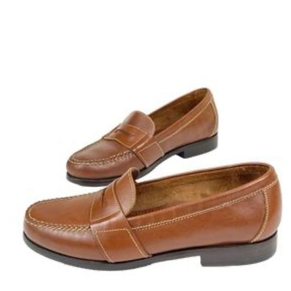 Duck Head Brown Leather Slip-On Loafers
